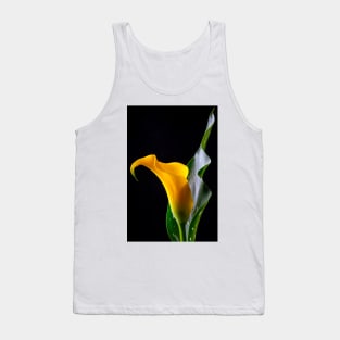 Yellow Calla Lily With Leaf Tank Top